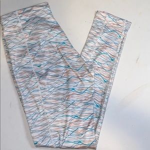 Nike silly string white teal and orange legging